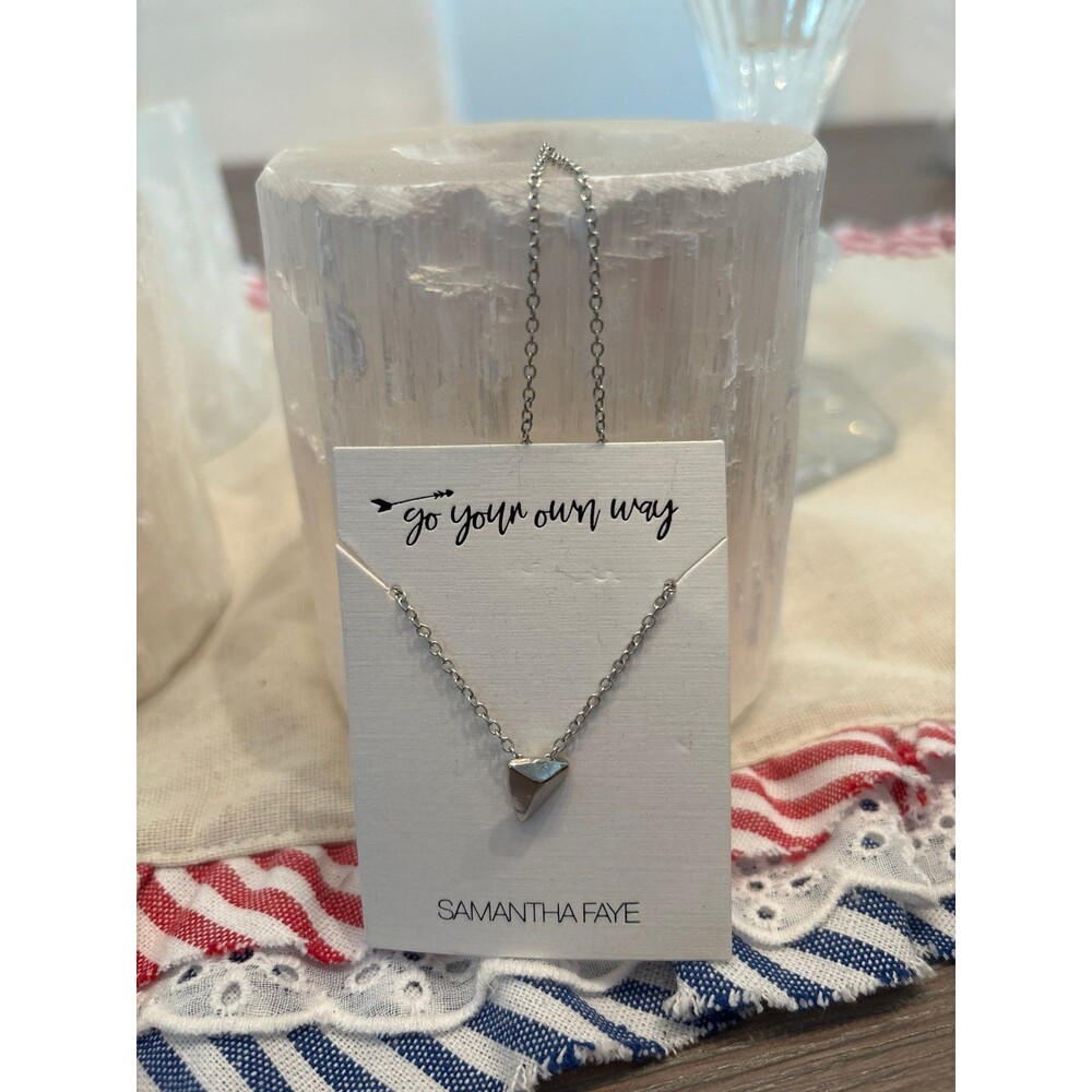 Samantha Faye Arrowhead Necklace sterling silver: courage strength protection